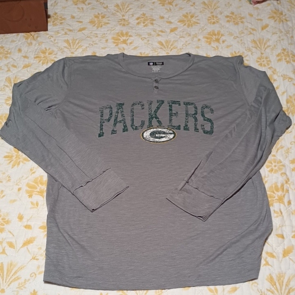 Gray Packers Long Sleeve Shirt NWOT Lg